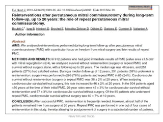 PBMV TIPS AND TRICKS
 
