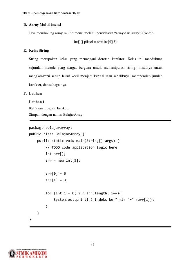 Modul Praktikum Pemrograman Berorientasi Objek Chap 1 6