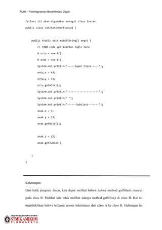 Modul Praktikum Pemrograman Berorientasi Objek (Chap.7) | PDF