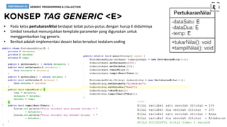 [PBO] Pertemuan 10 - Generic Programming & Collection | PDF