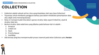 [PBO] Pertemuan 10 - Generic Programming & Collection | PDF