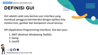 [PBO] Pertemuan 11 - GUI Java Desktop | PDF