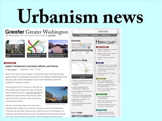 Urbanism news
 