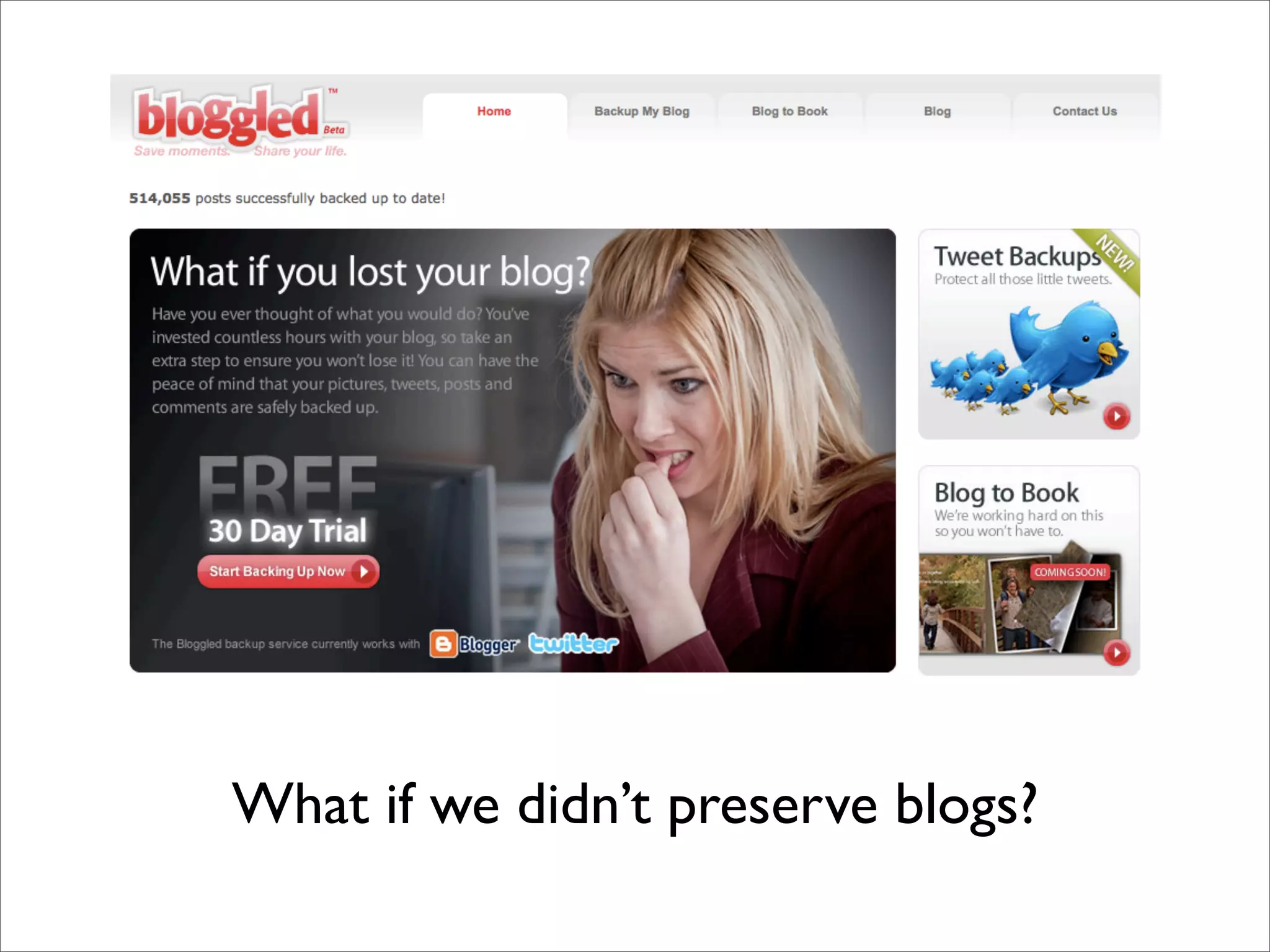 What if we didn’t preserve blogs?
 