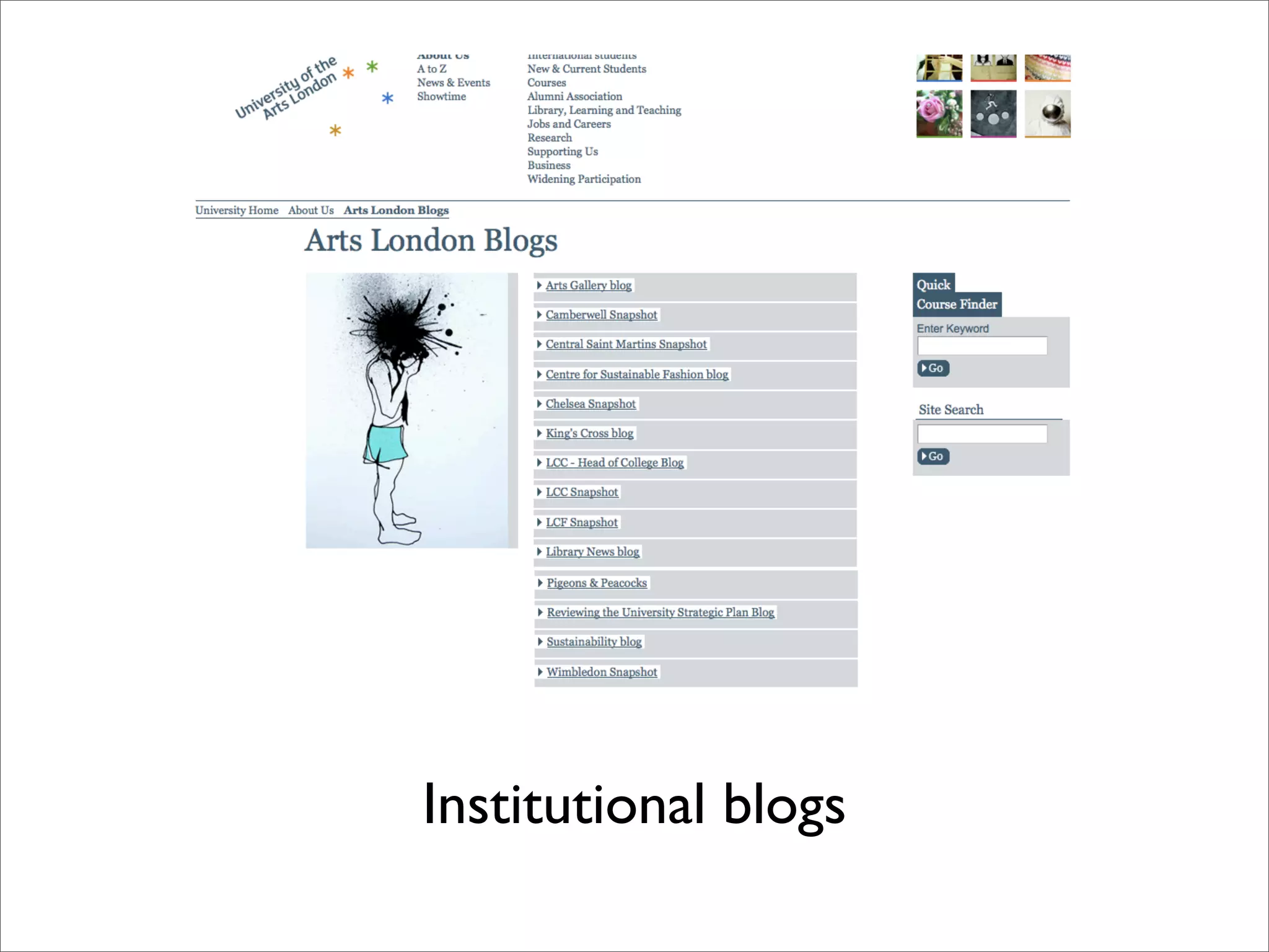 Institutional blogs
 