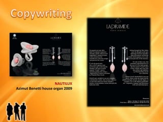 CopywritingNAUTILUXAzimut Benetti house organ 2009