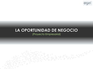 LA OPORTUNIDAD DE NEGOCIO (Proyecto Empresarial) 