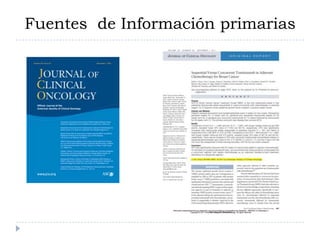 Fuentes de Información primarias
 