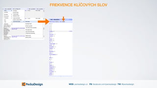 WEB: peckadesign.cz FB: facebook.com/peckadesign TW: @peckadesign
FREKVENCE KLÍČOVÝCH SLOV
 