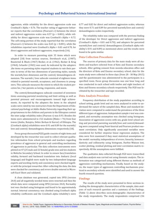 Aggressive Behavior in secondary schools | PDF