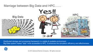 Marriage between Big Data and HPC……
Distributed storage and processing framework in a stable & scalable environment.
Big D...