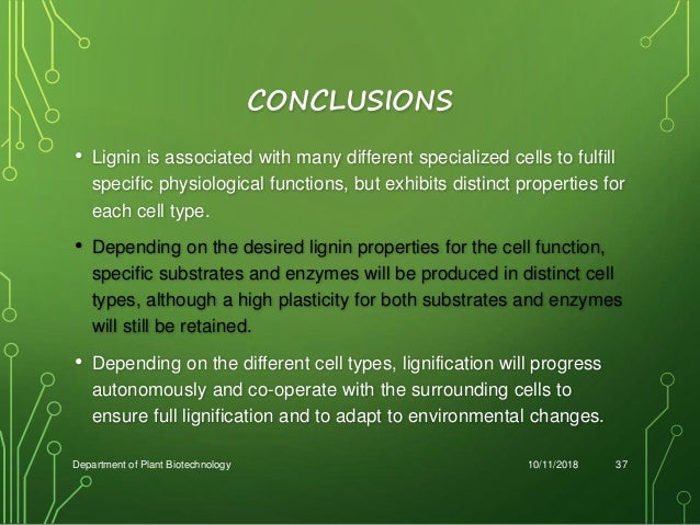 Cell Biology Of Lignification In Plants