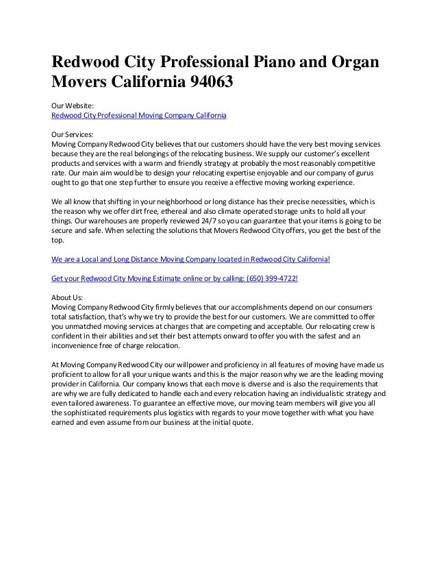 PBTP Moving Company Redwood City