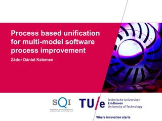 Process based unification
for multi-model software
process improvement
Zádor Dániel Kelemen
 