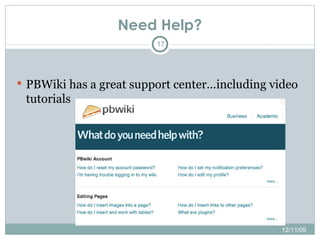 Pbwiki | PPT