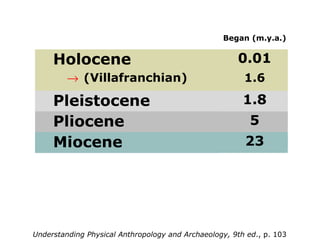 Understanding Physical Anthropology and Archaeology, 9th ed ., p. 103 