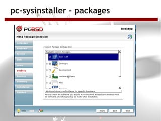 pc-sysinstaller - packages
 