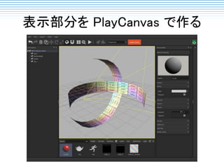 表示部分を PlayCanvas で作る
 