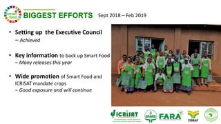 ICRISAT Governing Board 2019 PC meeting: Drylands in transition - Update on wide promotion of Smart Food and ICRISAT mandate crops - by Ms. Joanna Kane Potaka