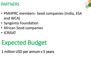 ICRISAT Governing Board 2019 PC meeting: Drylands in transition - Fast-track identification and upscalingof pearl millet hybrids in Sub-Sahelian Africa under Indo-African Public-Private Sector Partnership - by Dr SK Gupta and team