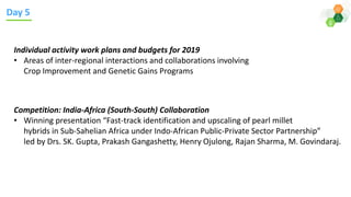 Update to ICRISAT Governing Board on Global Planning Meeting 4-8 February 2019 by Dr Kiran K Sharma