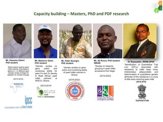 ICRISAT Governing Board 2019 PC meeting : Genetic improvement of Pearl millet for West Africa by Dr Prakash  Gangashetty