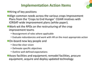 ICRISAT Governing Board 2019 PC meeting: Modernising ICRISAT Crop Improvement (Adapting Industry-Proven Processes for Public Institutions)-by Dr Jan Debaene