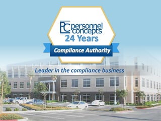 THE

Leader in the compliance business

 