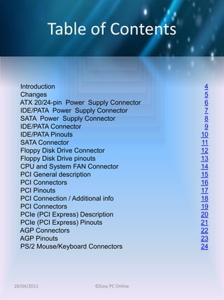 Pc Pin Layout Pc PinOuts EasyPCOnline | PDF