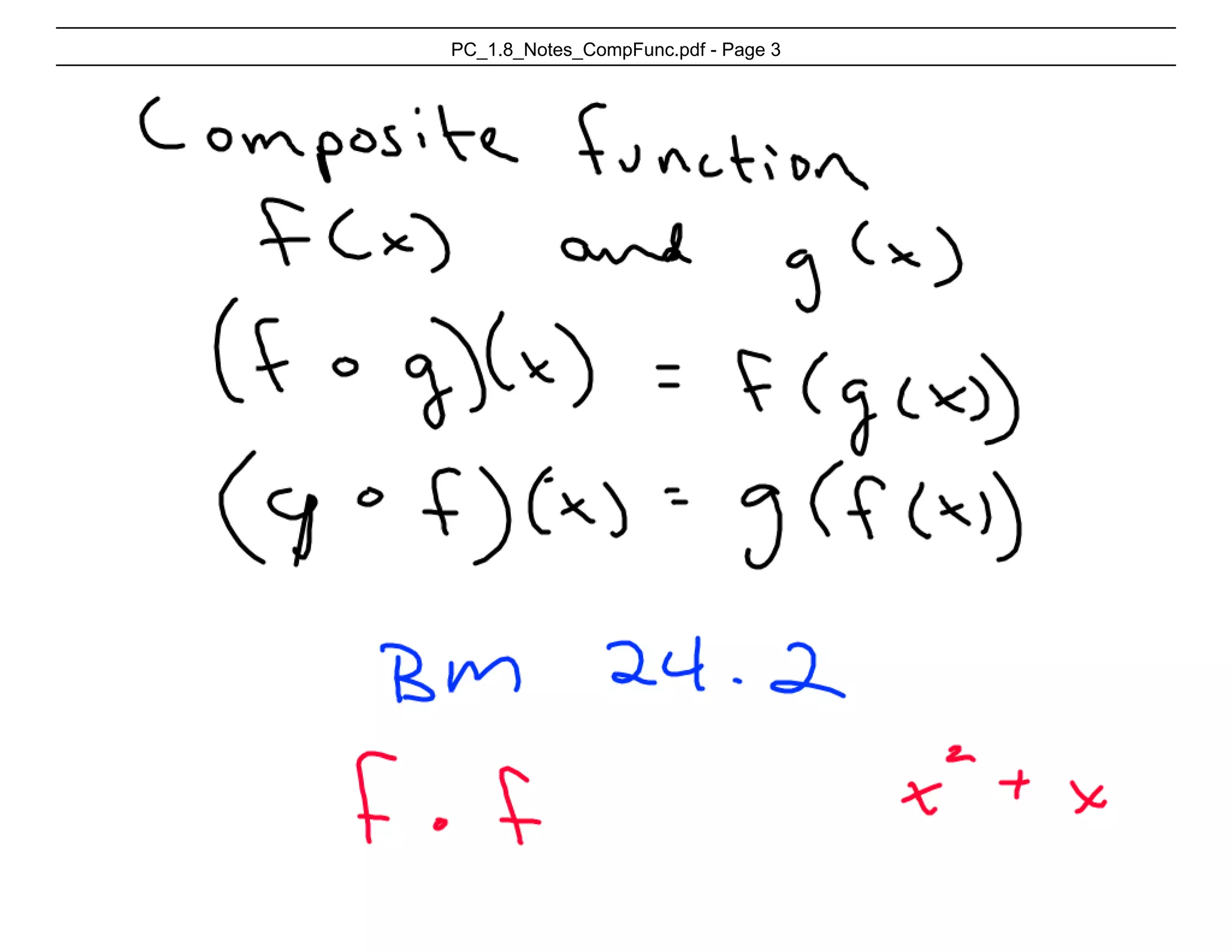 Pc 1.8 Notes Composite Function | PPT