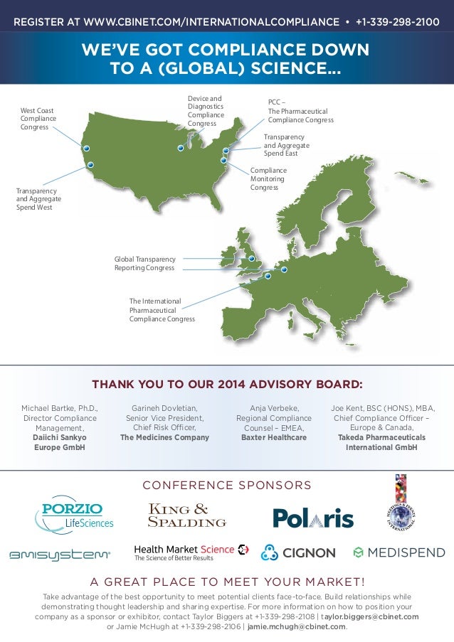 International Pharmaceutical Compliance Congress Brochure