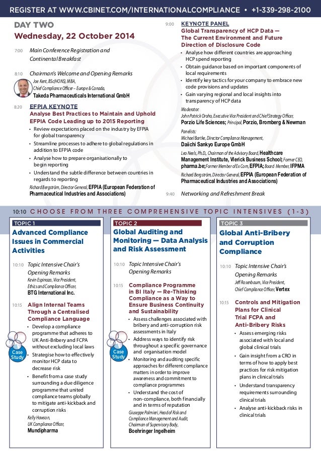 International Pharmaceutical Compliance Congress Brochure
