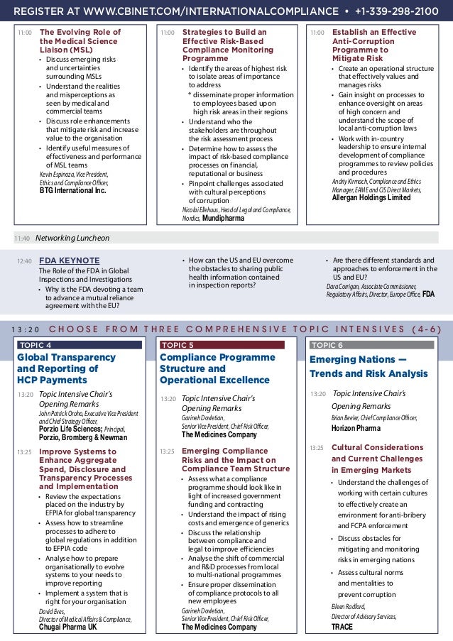 International Pharmaceutical Compliance Congress Brochure
