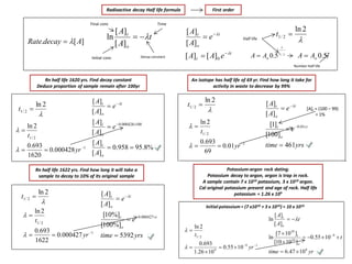 Option C Nuclear Physics, Radioactive decay and half life | PDF