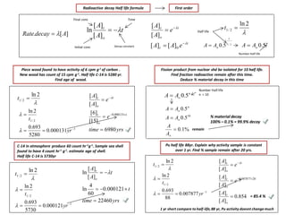 Option C Nuclear Physics, Radioactive decay and half life | PDF