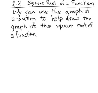 Pc 30 2.2   square root of a function