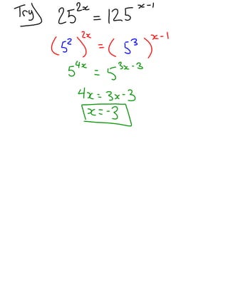 Pc 30 7.3 solving exponential equations | PDF