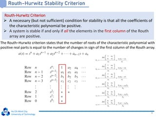 Rooth Array PC3_Stability_2024 for mechatronic engineering | PDF