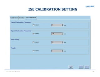 ISE CALIBRATION SETTING
© 2018 HORIBA, Ltd. All rights reserved. 115
 