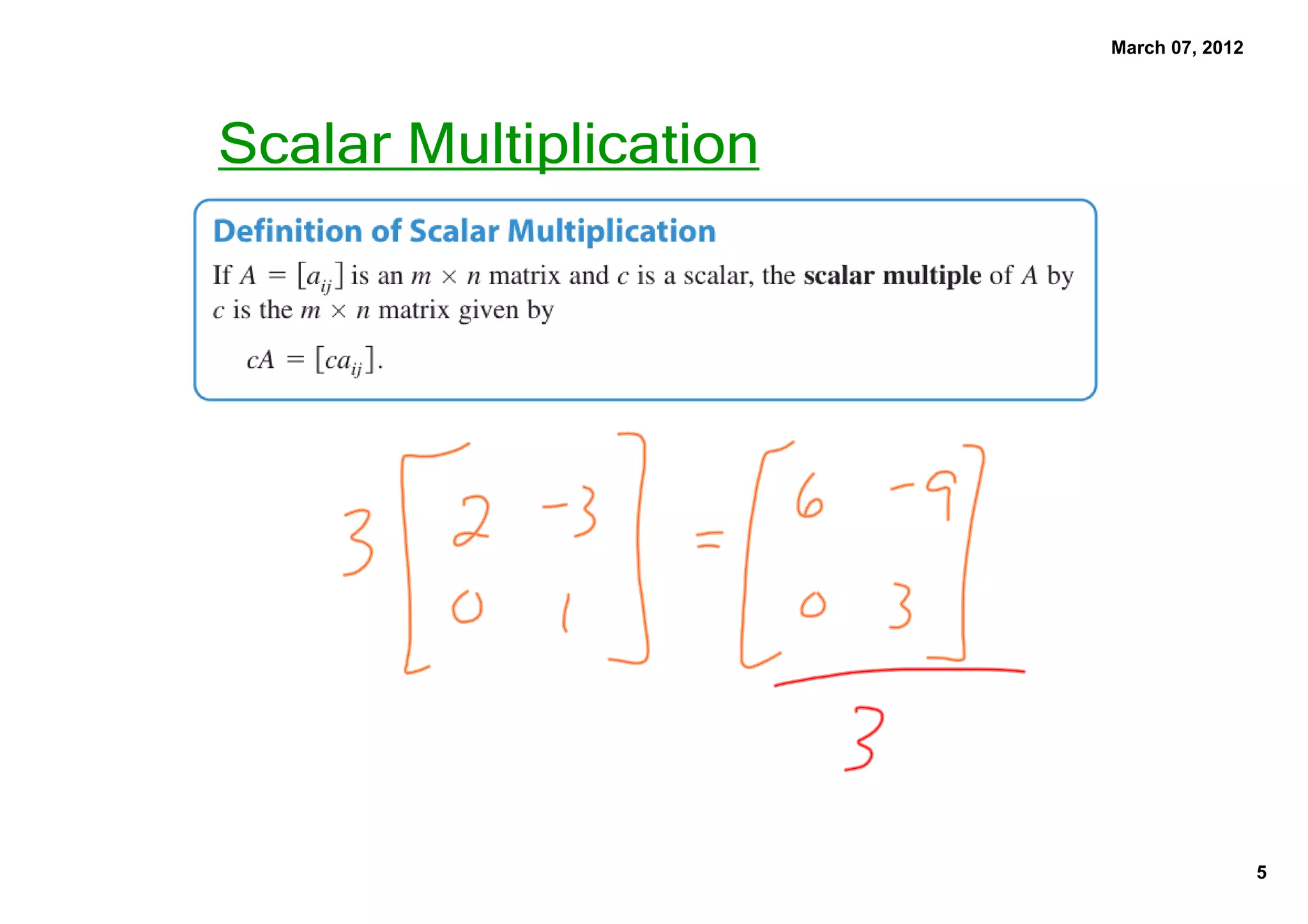 March 07, 2012
Scalar Multiplication
5