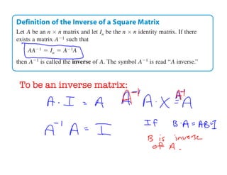 To be an inverse matrix:
 