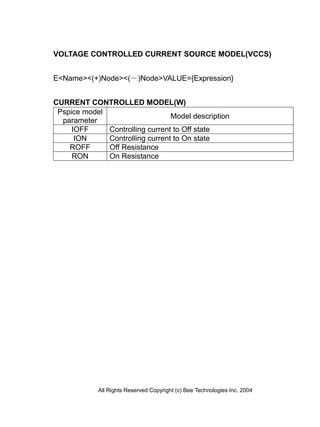 SPICE MODEL of PC817X in SPICE PARK | PDF
