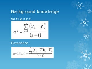 Background knowledge 
Va r i a n c e 
Covariance