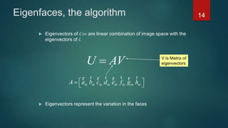 Face recognition using PCA | PPTX