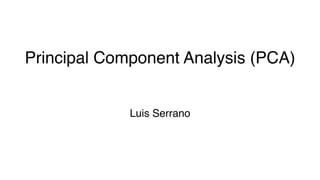 PCA (Principal Component Analysis) | PDF