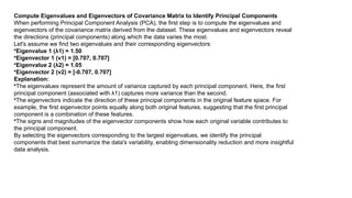 principle component analysis role in machine learning | PPTX