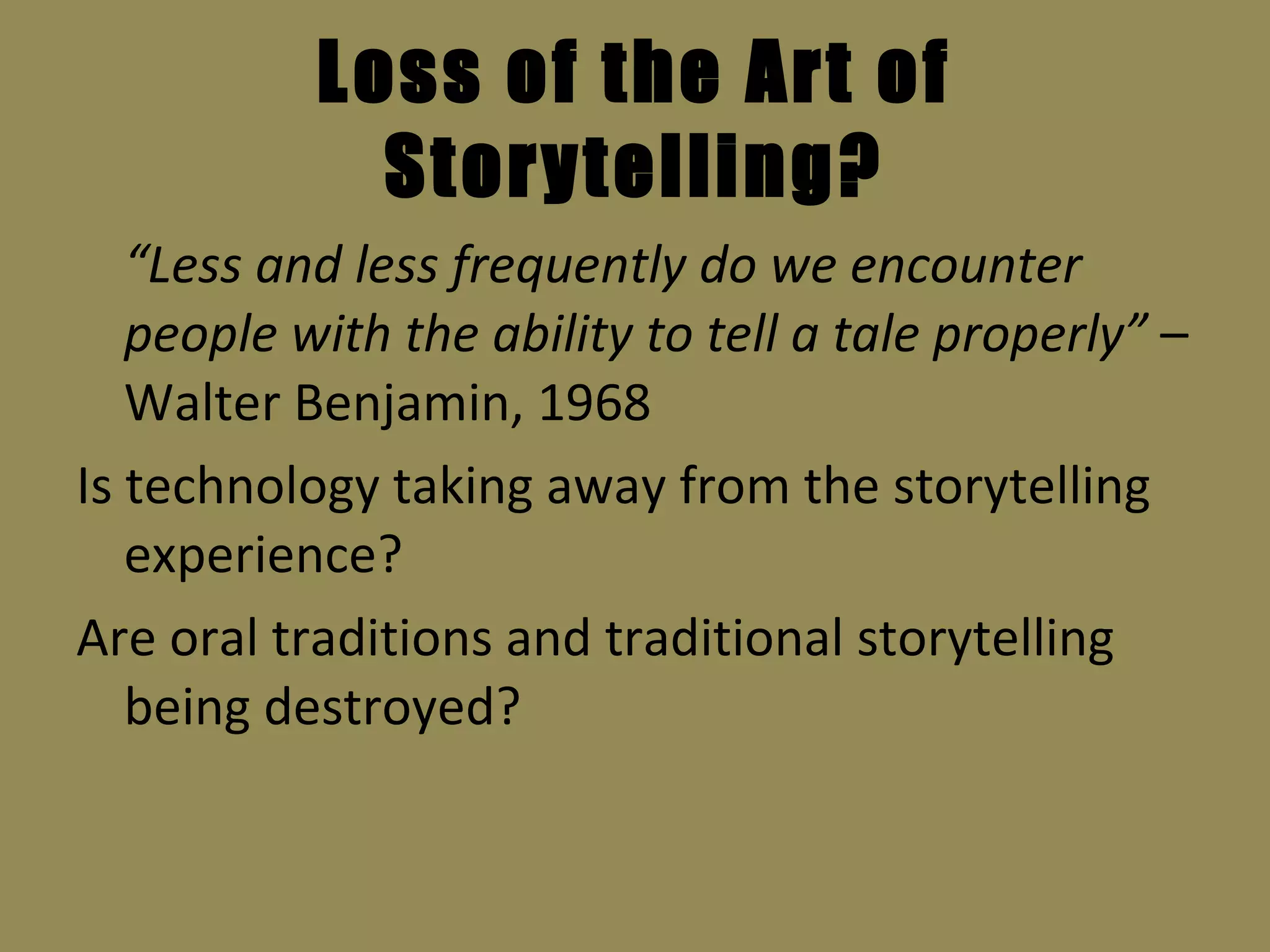 Storytelling in the Digital Age | PPT