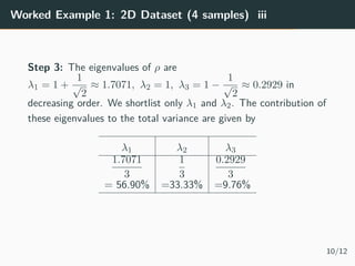 Pca Order Example Explaining PCA with examples: PCA Beamer PPT | PDF