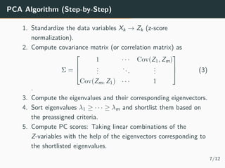 Explaining PCA with examples: PCA Beamer PPT | PDF