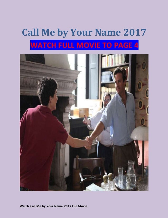 Call Me By Your Name Online Free